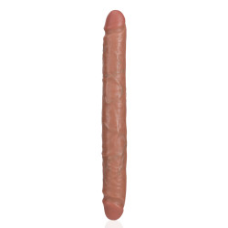 Real Rock Double Gode Straight Slim 30.5 x 3.5cm Marron